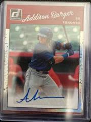 Addison Barger [Holo] #1990-AB Baseball Cards 2023 Panini Donruss Optic Retro 1990 Signatures Prices