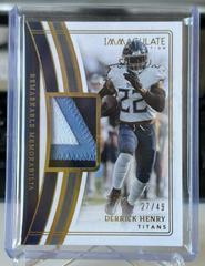 Derrick Henry #32 Football Cards 2023 Panini Immaculate Remarkable Memorabilia Prices