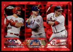Austin Riley, Kyle Schwarber, Pete Alonso [Red] Baseball Cards 2023 Topps Chrome Sapphire Prices