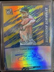 Shane Bieber [Gold] #SUP-SB Baseball Cards 2022 Panini Donruss Superstar Scribbles Autographs Prices