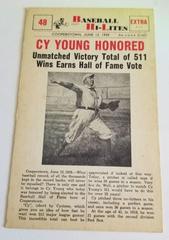 Cy Young Honored #48 Baseball Cards 1960 NU Card Baseball Hi Lites Prices