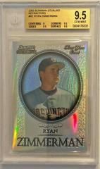 Ryan Zimmerman [Refractor] #BS-RZ Baseball Cards 2005 Bowman Sterling Prices