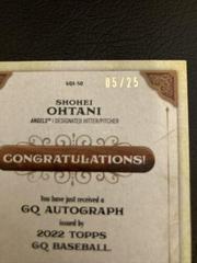 Shohei Ohtani [Missing Black Plate] #GQA-SO Baseball Cards 2022 Topps Gypsy Queen Autographs Prices