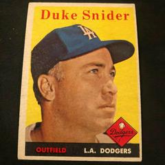 Duke Snider Baseball Cards 1958 Topps Prices