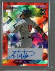 Abimelec Ortiz [Red Crystal] #BA-AO1 Baseball Cards 2023 Leaf Vivid Autograph Prices
