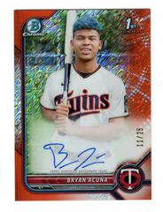 Bryan Acuna [Orange Shimmer Refractor] #CPA-BA Baseball Cards 2022 Bowman Chrome Prospect Autographs Prices