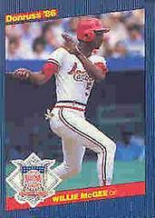 Willie McGee #36 Baseball Cards 1986 Donruss All Stars Prices