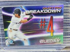 J.J. Bleday [Refractor] Baseball Cards 2019 Bowman Draft Chrome Pick Breakdown Prices