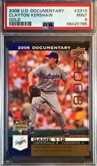 Clayton Kershaw [Gold] #3315 Baseball Cards 2008 Upper Deck Documentary Prices
