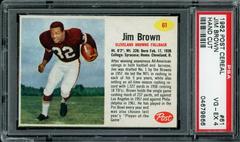 Jim Brown [Hand Cut] #61 Football Cards 1962 Post Cereal Prices