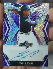 Ronald Acuna [Purple] #BA-RA1 Baseball Cards 2020 Leaf Flash Autographs Prices