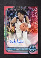 Hunter Sallis [Red Refractor] #BCPA-HS Basketball Cards 2021 Bowman University Chrome Autographs Prices