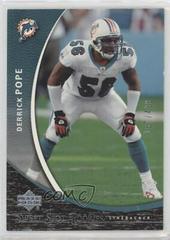 Derrick Pope #218 Football Cards 2004 Upper Deck Sweet Spot Prices