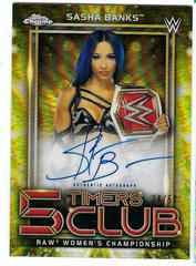 Sasha Banks [Gold Refractor] Wrestling Cards 2021 Topps Chrome WWE 5 Timers Club Autographs Prices