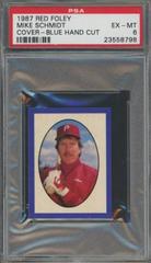 Mike Schmidt [Cover Blue Border] Baseball Cards 1987 Red Foley Sticker Book Hand Cut Prices