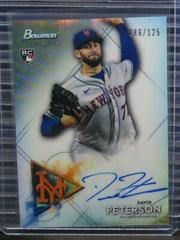 David Peterson [Wave Refractor] #BSRA-DP Baseball Cards 2021 Bowman Sterling Rookie Autographs Prices