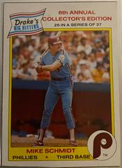 Mike Schmidt [Hand Cut] #26 Baseball Cards 1986 Drake's Prices