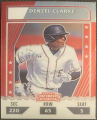 Denzel Clarke Baseball Cards 2021 Panini Elite Extra Edition College Tickets Optic Prices