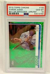 Aaron Judge [Bat on Shoulder Green Refractor] Baseball Cards 2019 Topps Chrome Prices