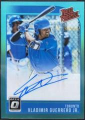 Vladimir Guerrero Jr. [Aqua] Baseball Cards 2018 Panini Donruss Optic Rated Prospect Signatures Prices