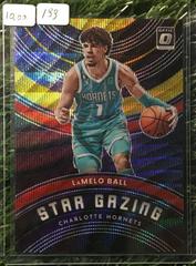 LaMelo Ball [Red Wave] #8 Basketball Cards 2022 Panini Donruss Optic Star Gazing Prices