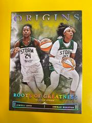Jewell Loyd, Jordan Horston #7 Basketball Cards 2023 Panini Origins WNBA Roots of Greatness Prices