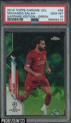 Mohamed Salah [Green] Soccer Cards 2019 Topps Chrome UEFA Champions League Sapphire Prices