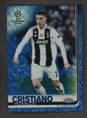 Cristiano Ronaldo [Running Blue Refractor] Soccer Cards 2018 Topps Chrome UEFA Champions League Prices