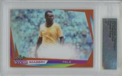 Pele [Orange] Soccer Cards 2022 Leaf Vivid Imagery Prices