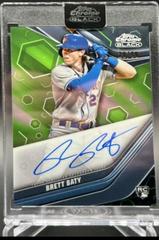 Brett Baty [Green] Baseball Cards 2023 Topps Chrome Black Autographs Prices