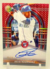 Julio Rodriguez [Red] #LIA-JR Baseball Cards 2022 Topps Tribute League Inauguration Autographs Prices