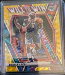Bradley Beal [Reactive Yellow] Basketball Cards 2020 Panini Mosaic Will to Win Prices
