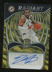 Duane Washington Jr. [Gold] Basketball Cards 2021 Panini Spectra Radiant Signatures Prices