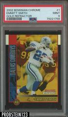 Emmitt Smith [Gold Refractor] Football Cards 2002 Bowman Chrome Prices