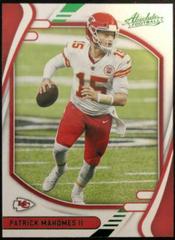 Patrick Mahomes II [Green] #1 Football Cards 2021 Panini Absolute Prices
