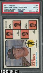 Red Sox Mgr. , Coaches [Brown Background] #131 Baseball Cards 1973 Topps Prices