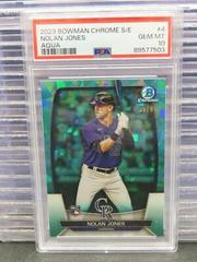 Nolan Jones [Aqua] #4 Baseball Cards 2023 Bowman Chrome Sapphire Prices
