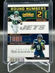 Breece Hall, Kenneth Walker III [Gold] Football Cards 2022 Panini Contenders Round Numbers Prices