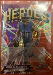 Amon Ra St. Brown [Autograph] #H-15 Football Cards 2023 Panini Prestige Heroes Prices