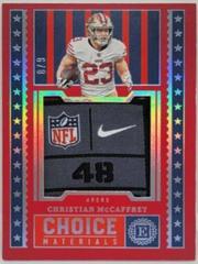 Christian McCaffrey [Ruby] #CHM-19 Football Cards 2022 Panini Encased Choice Materials Prices
