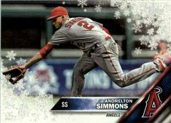 Andrelton Simmons [Metallic Snowflake] #HMW14 Baseball Cards 2016 Topps Holiday Prices