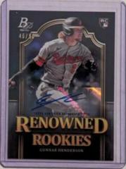 Gunnar Henderson [Autograph] #RR-1 Baseball Cards 2023 Bowman Platinum Renowned Rookies Prices