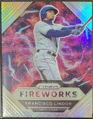 Francisco Lindor [Silver Prizm] #FW5 Baseball Cards 2021 Panini Prizm Fireworks Prices