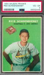 Red Schoendienst Baseball Cards 1954 Wilson Franks Prices
