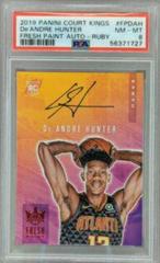 De'Andre Hunter [Ruby] Basketball Cards 2019 Panini Court Kings Fresh Paint Autographs Prices