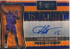 Vince Carter [Orange Pulsar] #IF-VCT Basketball Cards 2021 Panini Select In Flight Signatures Prices
