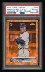 Spencer Torkelson [Orange] #151 Baseball Cards 2022 Topps Chrome Sapphire Prices