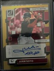 Juan Soto [Gold] Baseball Cards 2022 Panini Donruss Monikers Autographs Prices