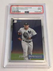 Jasson Dominguez [Chrome Prospect] #211 Baseball Cards 2021 Bowman Heritage Prices