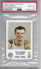 Henry Finkel Basketball Cards 1968 Jack In The Box San Diego Rockets Prices
